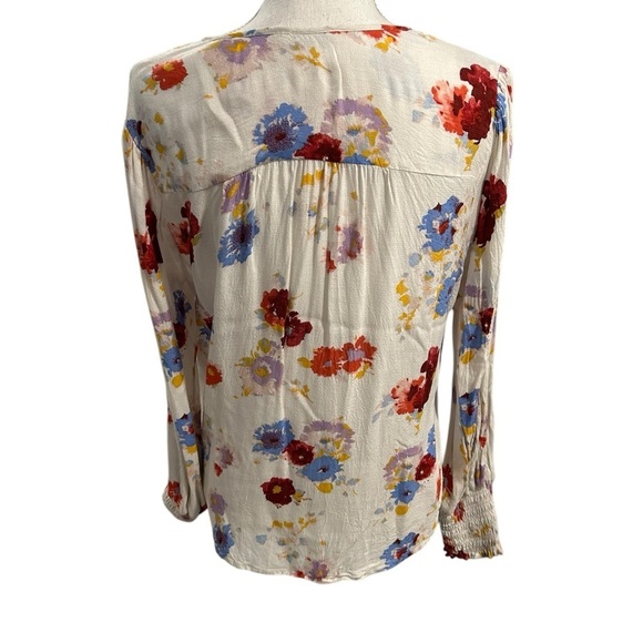{Lucky Brand} Boho Major Floral Peasant Blouse - Picture 2 of 4